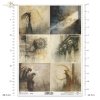 smoki, kruki, gotyckie witraże, architektura, stare nuty, księżyc, promień światła, fantasy*dragons, ravens, lanterns, fantasy, Gothic interiors, sketches